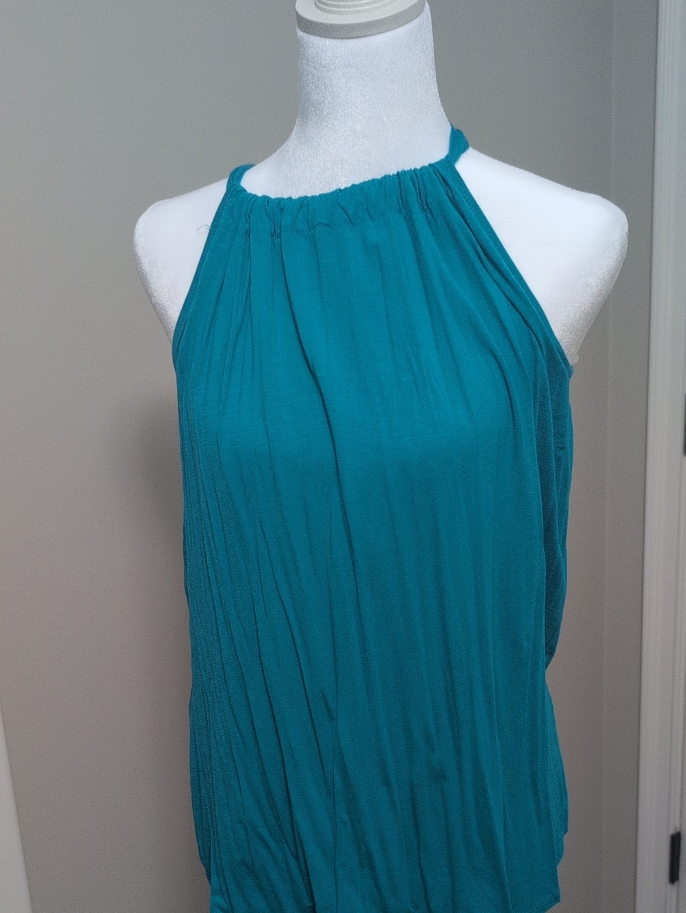 Small Teal Halter Neck Sleeveless Top